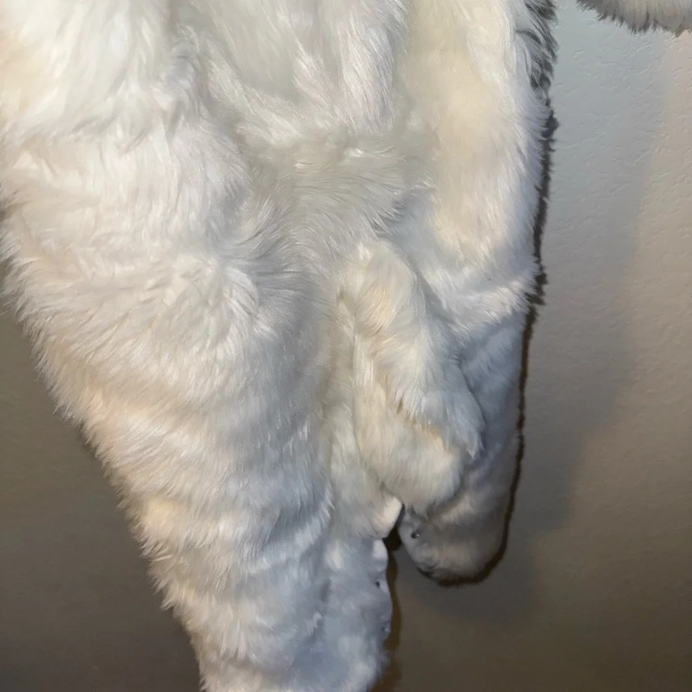 Pottery Barn Kids Baby Goat Furry Hooded Costume Button Closure NEW 12-24MO